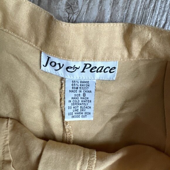 2/$18 SALE! Vintage Joy Peace Capri Pants Womens 8 High Waist Embroidered Beaded - Picture 7 of 11